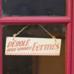 Windows,Sign,Shop,Panel,Write,In,French,Desole,Nous,Sommes